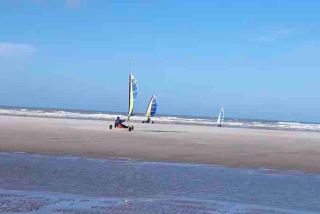 Studio Entre Mer Et Dunes Avec Balcon Vue Laterale Mer 50M Plage Pour 3 Pers Wifi Menage Compris Fort-Mahon-Plage Exteriör bild