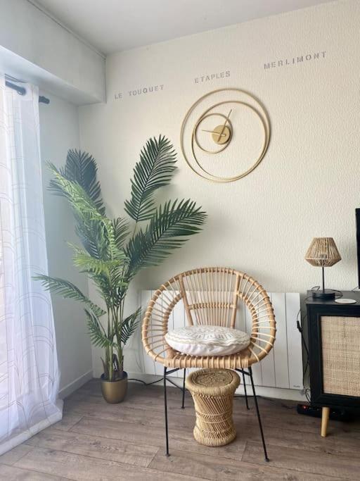 Studio Entre Mer Et Dunes Avec Balcon Vue Laterale Mer 50M Plage Pour 3 Pers Wifi Menage Compris Fort-Mahon-Plage Exteriör bild