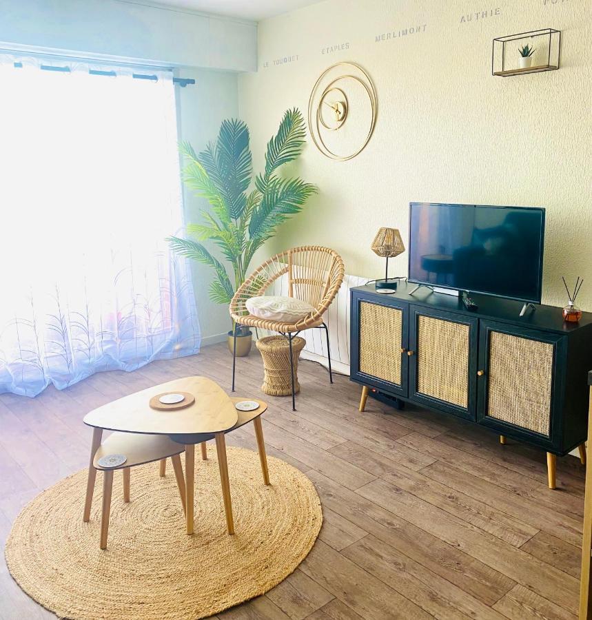 Studio Entre Mer Et Dunes Avec Balcon Vue Laterale Mer 50M Plage Pour 3 Pers Wifi Menage Compris Fort-Mahon-Plage Exteriör bild