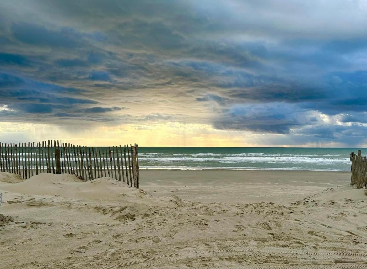 Studio Entre Mer Et Dunes Avec Balcon Vue Laterale Mer 50M Plage Pour 3 Pers Wifi Menage Compris Fort-Mahon-Plage Exteriör bild
