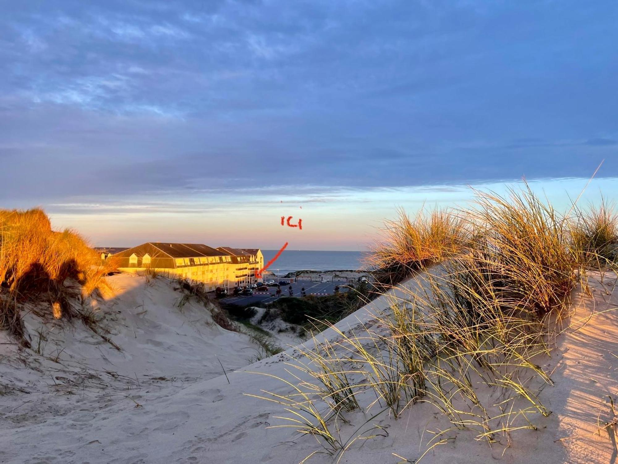 Studio Entre Mer Et Dunes Avec Balcon Vue Laterale Mer 50M Plage Pour 3 Pers Wifi Menage Compris Fort-Mahon-Plage Exteriör bild